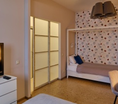 1-комнатные апартаменты люкс с 1 двуспальной кроватью в RentPlaza (РентПлаза) на улице Шейнкмана