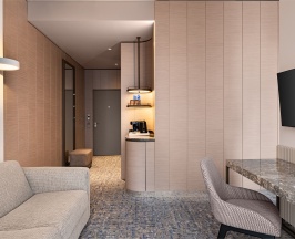 Люкс с видом на Арбат с одной большой кроватью в Cosmos Selection Moscow Arbat