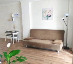 Двухместная студия двуспальная кровать в Апартаменты Румер в современном жилом комплексе у ТЦ Дана Молл