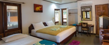 Двухместное шале beachfront двуспальная кровать в Koh Talu Island Resort