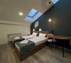 Студия Комфорт Мансарда с 2 раздельными кроватями в Port Comfort by Sennaya Square