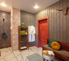 Коттедж《Чили》с сауной и купелью "Фурако" (расположен в Логиново) в Сканди хаус