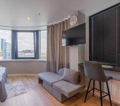 Студия 25 кв м на троих около вокзала и метро в SalutApart 2W Энергетиков 2/2