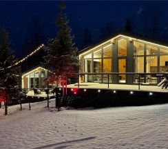 Дом «GOLD» с банным чаном на террасе в Luxe House