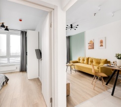 Cruise - премиум-апартаменты с отдельной спальней около м.Сокол (8 этаж, до 5 гостей) в Smart Lofts Moscow