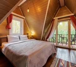 Домик двухуровневый с сауной и дровяным камином в Алино