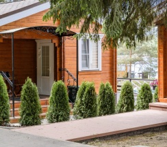 Двухместный коттедж с красивым видом из окна двуспальная кровать в Пятницкий плёс