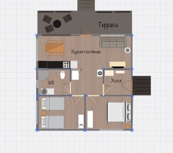 Коттедж с 2 спальнями (Отдельно стоящий дом) в Искатель