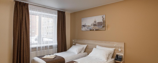 2-местный номер стандарт с 2 односпальными кроватями в Ленинградский