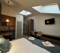 Студия Комфорт Мансарда с 2 раздельными кроватями в Port Comfort by Sennaya Square