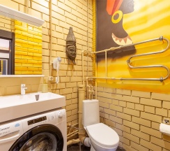 331- "Африка" Апартаменты  студия+ спальня, с 1кроватью "King- size", электро- камином  и кухней. Новый 2 корпус, бесплатная стоянка в House on Potapova