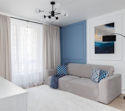 Ocean - премиум-апартаменты с отдельной спальней около м.Сокол (10 этаж, до 4 гостей) в Smart Lofts Moscow