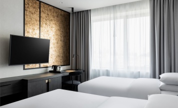 Номер стандарт с 2 односпальными кроватями на высоком этаже в Hyatt Place Ekaterinburg