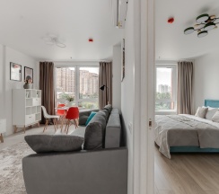 Moon River - премиум-апартаменты с отдельной спальней около м.Сокол (6 этаж, до 5 гостей) в Smart Lofts Moscow