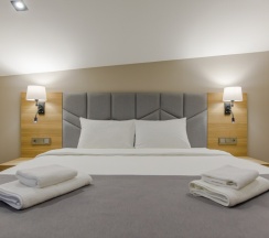 Двухместный полулюкс Мансарда с видом на город двуспальная кровать в Афалина