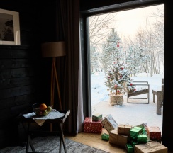 Лодж №4 с удобной кухней и диагональным видом на залив в Vyborg Bay