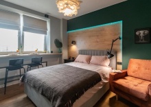 1-комнатные апартаменты студия с большой кроватью и кухней в Dream Apartmens