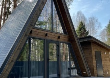 Дом A-frame c сауной в 4 сезона