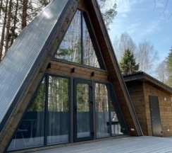 Дом A-frame c сауной в 4 сезона