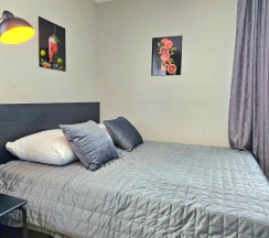 Двухместная студия Economy с красивым видом из окна двуспальная кровать в Барсук