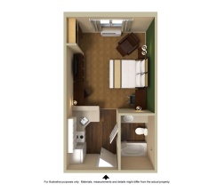 Двухместная студия двуспальная кровать в Extended Stay America Suites Austin Southwest