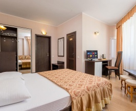 Номер увеличенной площади с 1 двуспальной кроватью (корпус В) в Русич