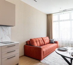 Двухкомнатный DeLuxe с одной спальней (6 этаж) в Real Apartments Sochi