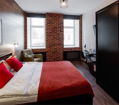 НОМЕР "СТАНДАРТ С ДВУСПАЛЬНОЙ КРОВАТЬЮ" в Liki loft hotel
