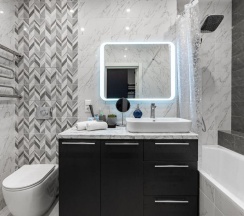 Апартаменты улучшенные с 1 двуспальной кроватью в Sky inn color