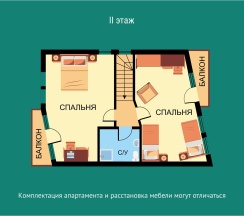 Апартаменты в коттеджах «Рапсодия» с сауной в Лесная рапсодия
