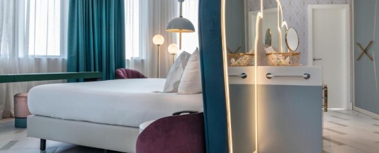 Двухместный номер Deluxe Panoramic Gran Via view двуспальная кровать в Vincci Capitol
