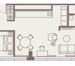 Апартаменты с 3 спальнями в Intermark Residence