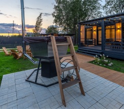 Дом с двумя спальнями и купелью в Opushka house Новожилово