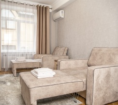 Двухкомнатный номер с двумя раздельными  кроватями в Великий Каспий