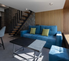 Апартамент 16 Дизайнерский двухуровневый лофт для 2-4 гостей с видом на Москву (с душем) в Ap-in aparts