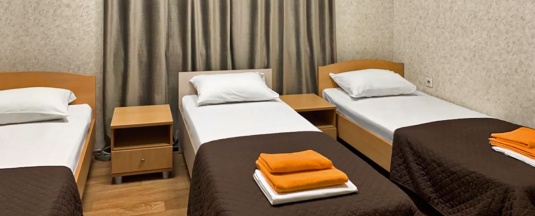 Номер эконом с 3 односпальными кроватями в Smart Hotel KDO Волгоград