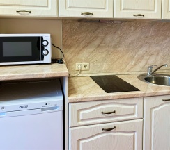 Студия с кухней и двумя односпальными кроватями в Calypso