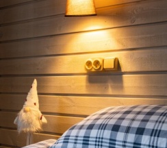 Шале с камином в Шале Мануки эн