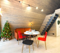 №6 A-Frame 50m2 с купелью (оснащение дома, стоимость купели и бани см. Подробнее) в Les holidays