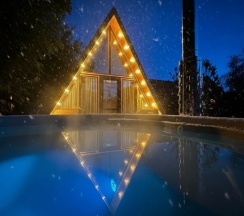 Aframe Янтарь 75м2 - дом повышенного комфорта: заезд с 14:00, выезд до 11:00 в Aframe Happy