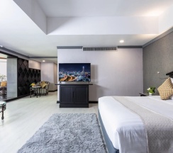 Двухместный люкс Sky Zone Panorama двуспальная кровать в Baiyoke Sky Hotel