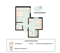 НОВЫЕ Двухкомнатные апартаменты с видом во внутренний дворик открытие 01.05.25 в Соло Панорама Дворцовая площадь