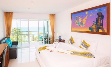 Двухместный номер Superior с видом на море двуспальная кровать в Lamai Coconut Beach Resort