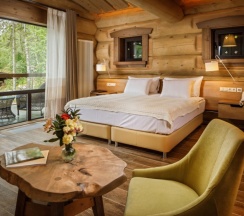 Green Chalet 2 отдельные кровати в Altay Village Teletskoe