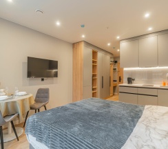 Студия 25 квм на двоих  рядом с метро и вокзалом в SalutApart 2W Энергетиков 2/2