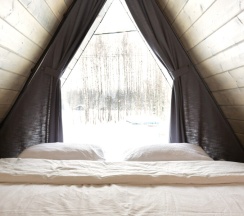 №5 A-Frame 50m2 с купелью (оснащение дома, стоимость купели и бани см. Подробнее) в Les holidays