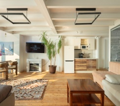 Sea view apartments - Family suite (Ванна с панорамным видом на море и камин. Размещение до 5 гостей), Станюковича 48/5 в Vvo apartments group