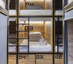 Односпальная кровать в общем номере в Via hostel