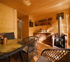 Панорамный эко-дом с горячей купелью в Дух природы