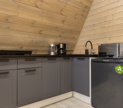 №3 A-Frame 60m2 с купелью (оснащение дома, стоимость купели и бани см. Подробнее) в Les holidays